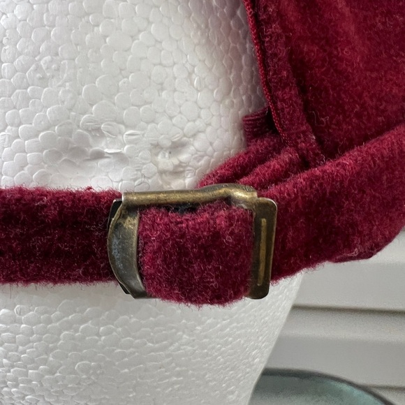 Vintage 90’s Nautical 80% Wool Hat Red/Black - Picture 5 of 8